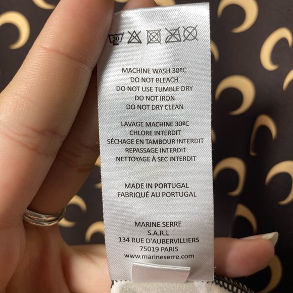 Marine Serre Brown and Cream Long Sleeve Top - Picture 10 of 11